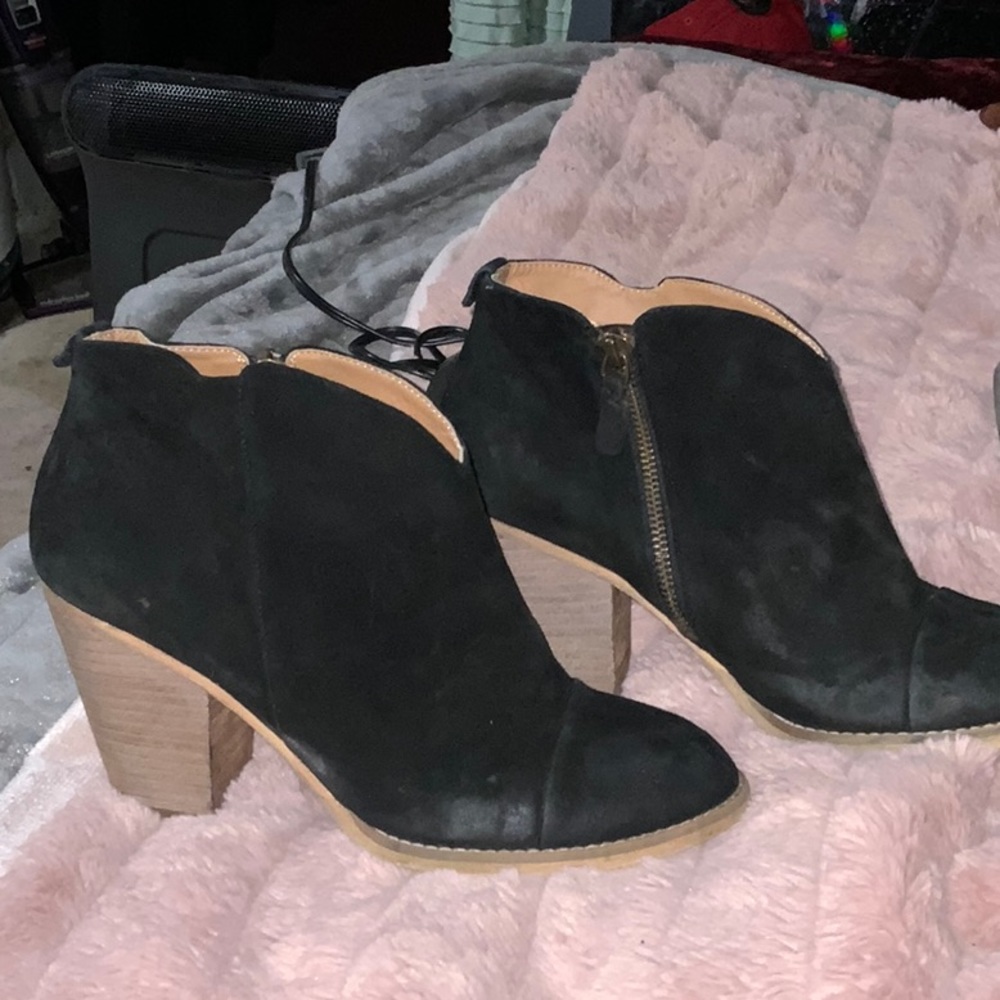 Suede booties sz 9.5